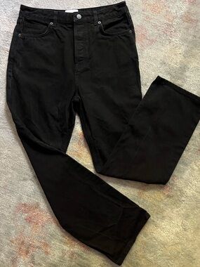 Reformation Black Straight-Leg Jeans women’s Cynthia